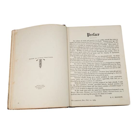 Antique Music Book The High School Glee and Chorus Book 1903 HC Flanagan Co - Picture 4 of 15